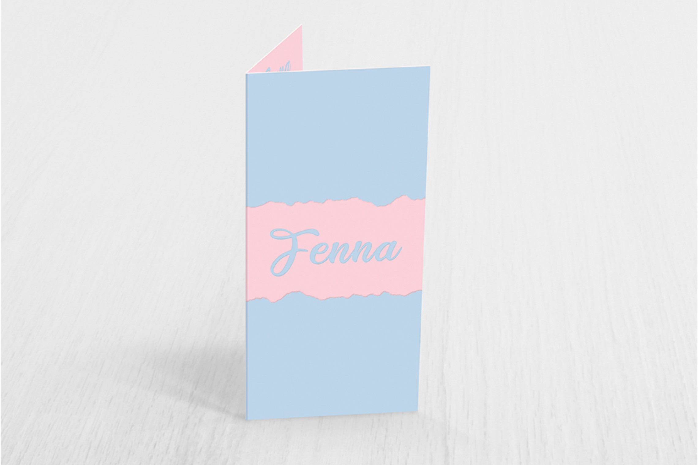 Roze en blauw